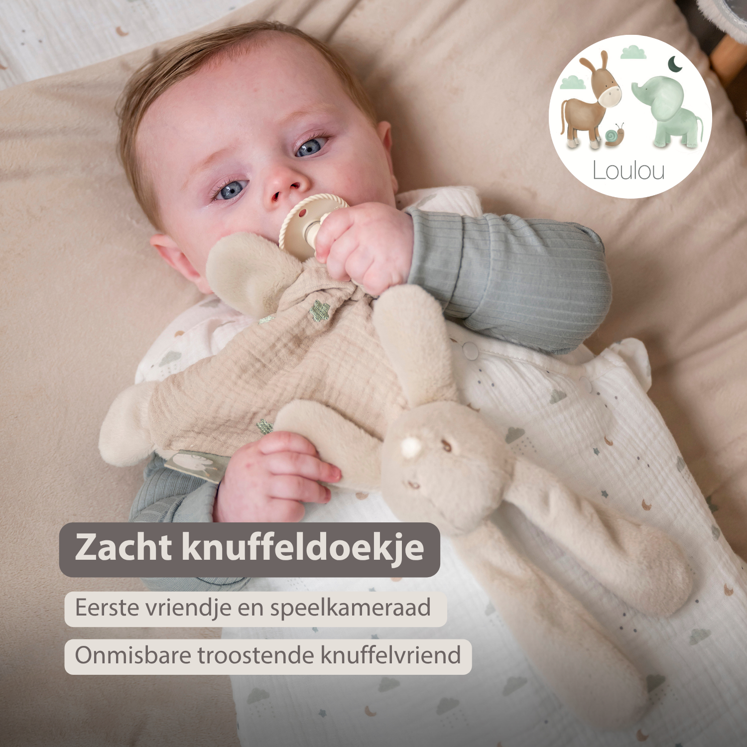 Zacht knuffeldoekje - konijn